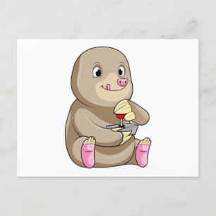 Mole as Gamer with Joystick Postcard