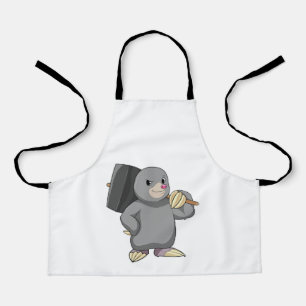 Mole as Handyman with Hammer Apron