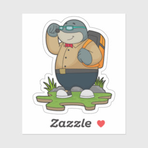 Mole as Hiker with Backpack