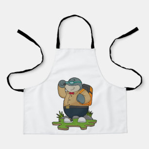 Mole as Hiker with Backpack Apron