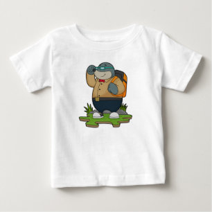 Mole as Hiker with Backpack Baby T-Shirt