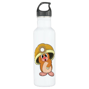 Mole as Miner with Helmet 710 Ml Water Bottle