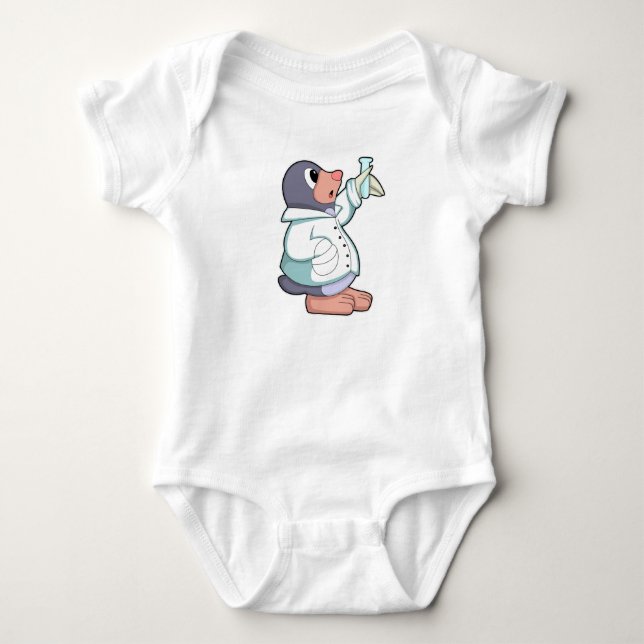 Mole as Scientist with Test tube Baby Bodysuit (Front)