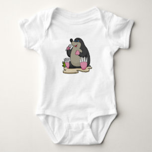 Mole as Singer with Microphone Baby Bodysuit