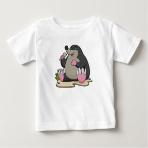 Mole as Singer with Microphone Baby T-Shirt