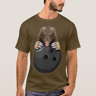 Mole at Bowling with Bowling ball 1 T-Shirt