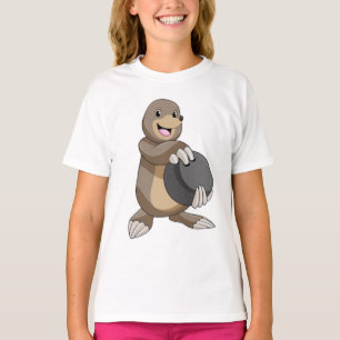 Mole at Bowling with Bowling ball T-Shirt