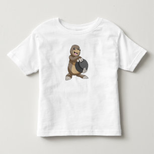 Mole at Bowling with Bowling ball Toddler T-Shirt