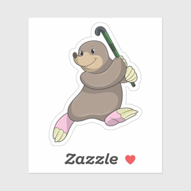 Mole at Hockey with Hockey bat (Sheet)