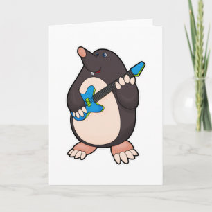 Mole at Music with Guitar Card