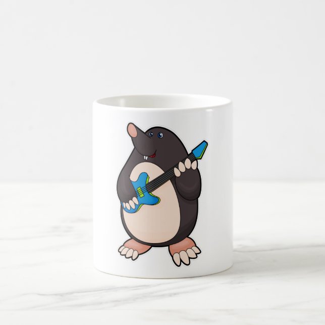 Mole at Music with Guitar Coffee Mug (Center)