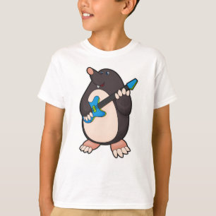 Mole at Music with Guitar T-Shirt