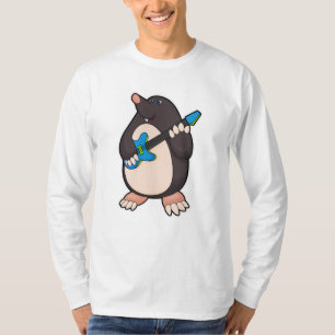 Mole at Music with Guitar T-Shirt