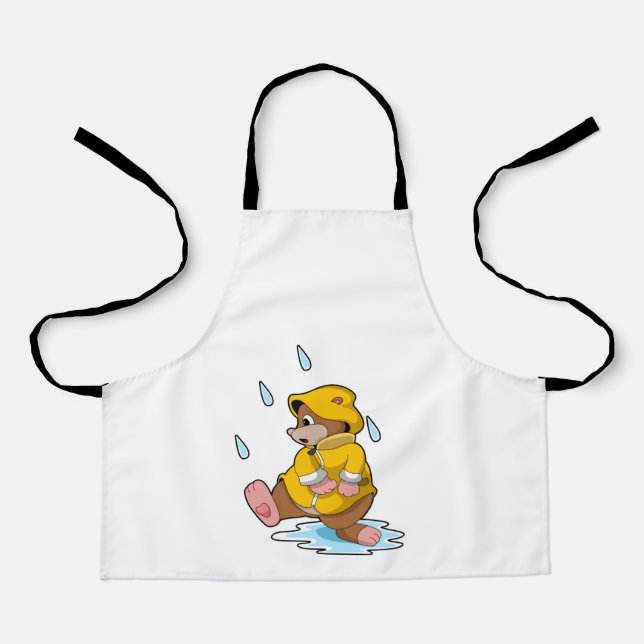 Mole at Rain with Raindrops Apron (Front)