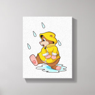 Mole at Rain with Raindrops Canvas Print