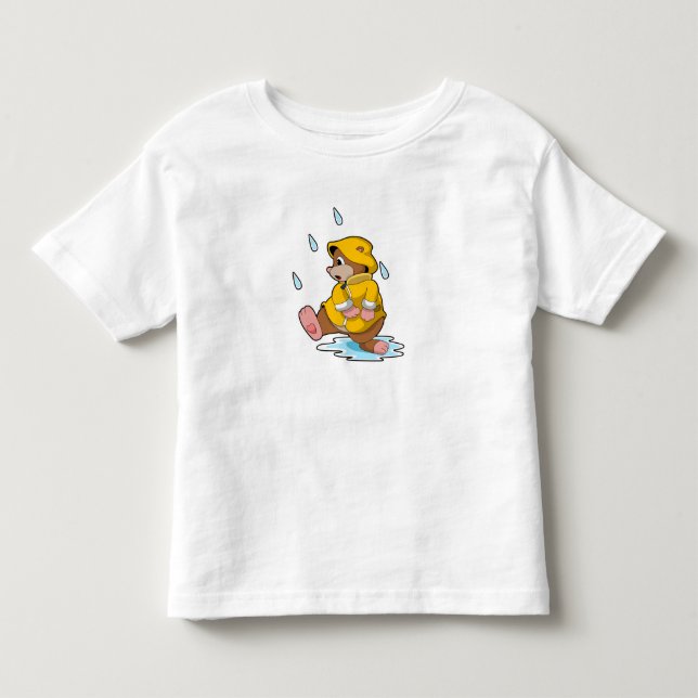 Mole at Rain with Raindrops Toddler T-Shirt (Front)