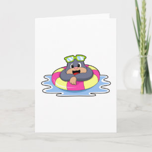 Mole at Swimming with Swim ring.PNG Card