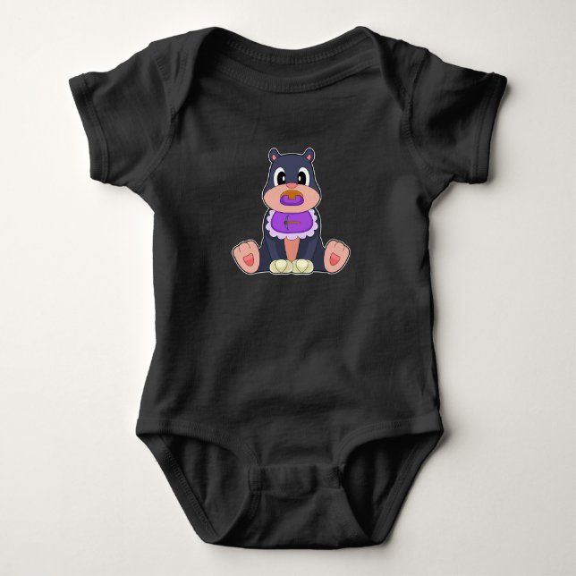 Mole Baby Pacifier Bib Bodysuit (Front)