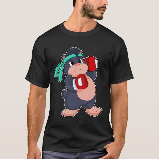 Mole Boxer Boxing gloves T-Shirt (Front)