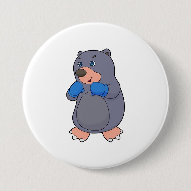 Mole Boxing Boxer Boxing gloves 7.5 Cm Round Badge (Front)