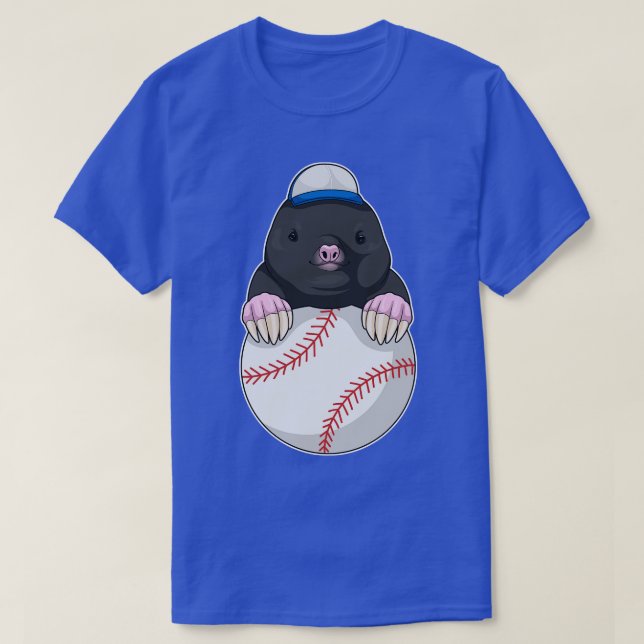 Mole Cap Baseball T-Shirt (Design Front)