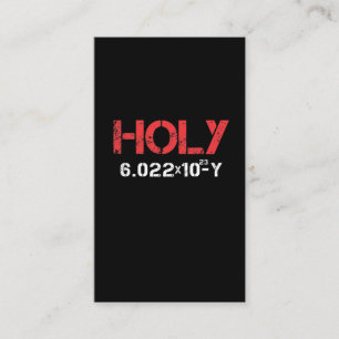 Mole Carbon Chemistry Holy Moley Avogadro Science Business Card