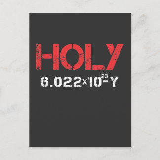 Mole Carbon Chemistry Holy Moley Avogadro Science Postcard