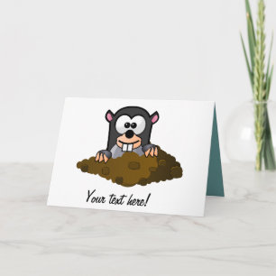 Mole cartoon card