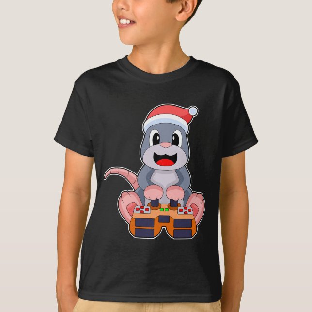 Mole Christmas Gamer T-Shirt (Front)