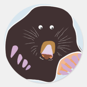 Mole Classic Round Sticker, Glossy Classic Round Sticker