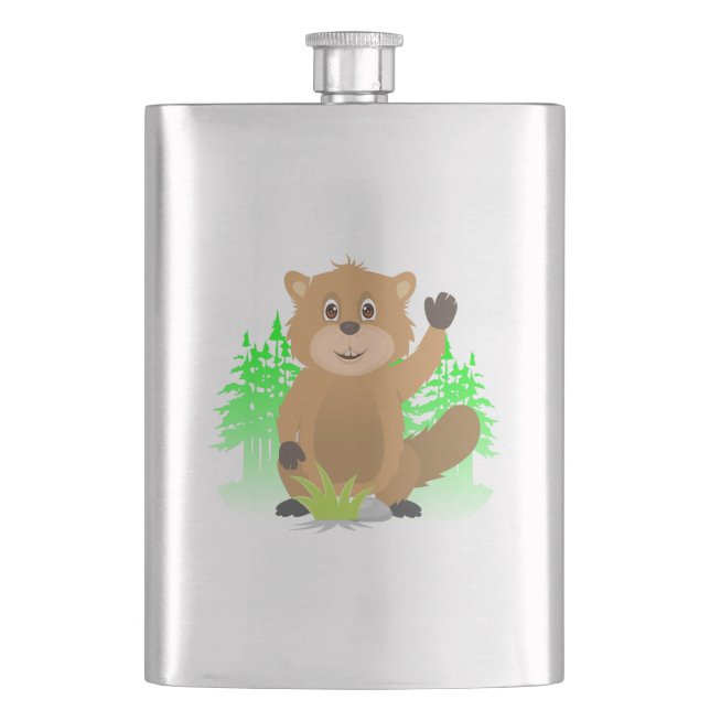 Mole clipart hip flask (Front)