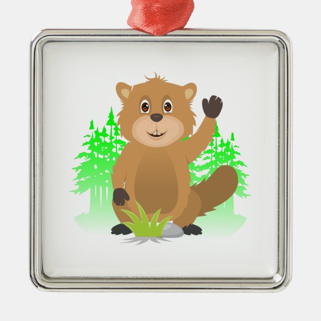Mole clipart metal tree decoration (Front)