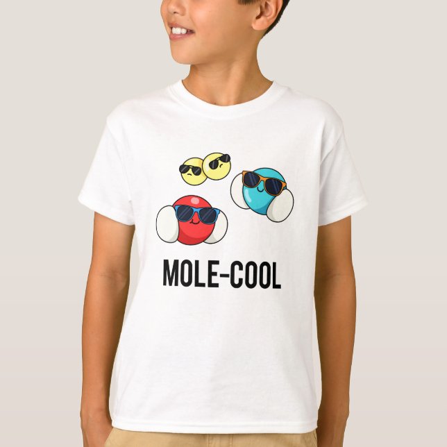 Mole-Cool Funny Molecule Pun  T-Shirt (Front)
