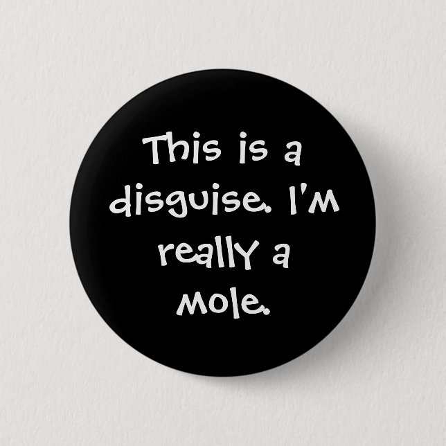Mole Costume 6 Cm Round Badge (Front)