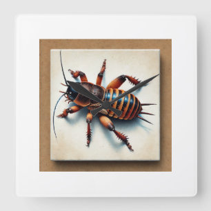 Mole Cricket 080824IREF233 - Watercolor Square Wall Clock
