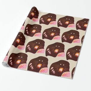 Mole Drawing Wrapping Paper
