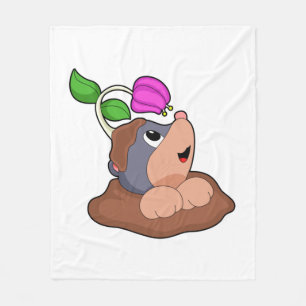 Mole Earth Flower Fleece Blanket