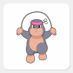 Mole Fitness Rope Square Sticker