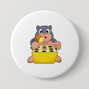 Mole Game 7.5 Cm Round Badge
