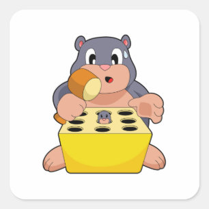 Mole Game Square Sticker