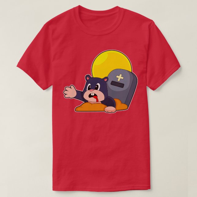 Mole Halloween Grave T-Shirt (Design Front)