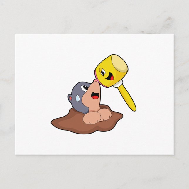 Mole Hammer Postcard (Front)