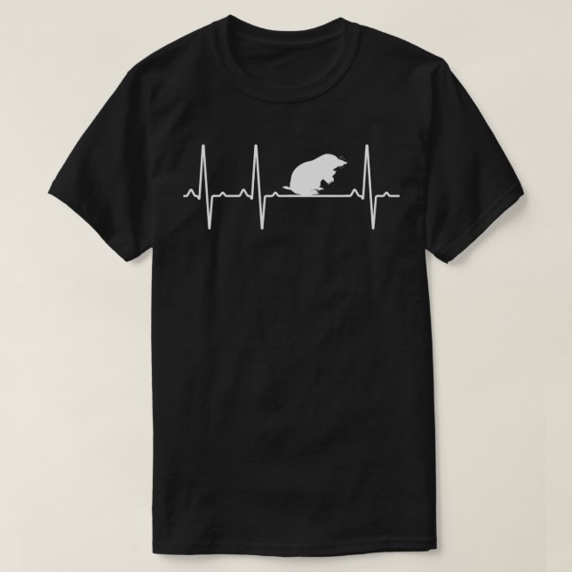 Mole Heartbeat Gift For Men Women Insectivore Shre T-Shirt (Design Front)
