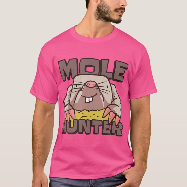 Mole Hunter Mole Rat Digger T-Shirt (Front)