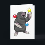 Mole Juggler Juggle Card<br><div class="desc">This design is the perfect gift for a birthday,  Christmas and other celebrations. It is suitable for women,  men and kids.</div>