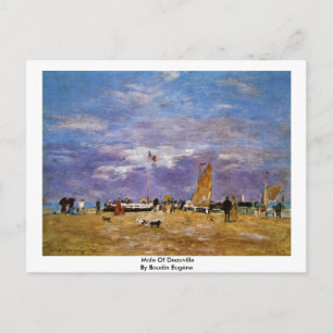 Mole Of Deauville By Boudin Eugène Postcard