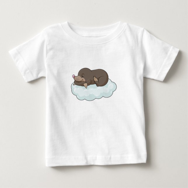 Mole on Clouds Baby T-Shirt (Front)