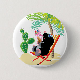 mole on the beach 6 cm round badge