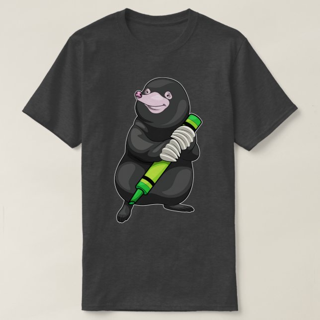 Mole Pupil Crayon School T-Shirt (Design Front)