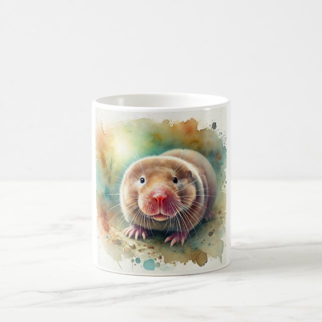 Mole Rat 100924AREF134 - Watercolor Coffee Mug (Center)